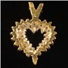 Image 2 : 1.3 DWT 14 KT Gold Heart Pendant w/ Diamond