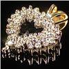 Image 3 : 1.3 DWT 14 KT Gold Heart Pendant w/ Diamond