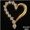 Image 1 : 0.9 DWT 10 KT Gold Heart Pendant w/ Diamond
