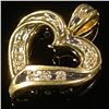 Image 3 : 1.2 DWT 10 KT Gold Heart Pendant w/ Diamond