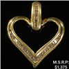Image 1 : 1.3 DWT 10 KT Gold Heart Pendant w/ Diamond