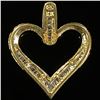 Image 2 : 1.3 DWT 10 KT Gold Heart Pendant w/ Diamond