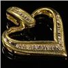 Image 3 : 1.3 DWT 10 KT Gold Heart Pendant w/ Diamond