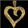 Image 2 : 0.7 DWT 10 KT Gold Heart Pendant w/ Diamond