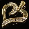 Image 3 : 0.7 DWT 10 KT Gold Heart Pendant w/ Diamond
