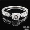 Image 1 : 0.9 DWT 10 KT Wht Gold w/ Diamond Ring Sz:6.5
