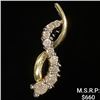 Image 1 : 0.9 DWT 10 KT Gold Pendant w/ Diamond Lining