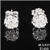 Image 1 : 1.2 DWT 14 KT Wht Gold w/ Diamonds Earrings