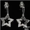 Image 1 : 1.3 DWT 10 KT Wht Gold Stars w/ Diamonds Earrings