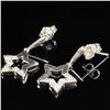 Image 3 : 1.3 DWT 10 KT Wht Gold Stars w/ Diamonds Earrings