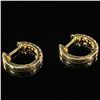 Image 4 : 1.1 DWT 14 KT Gold w/ Diamond Earrings
