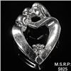 Image 1 : 0.9 DWT 14 KT Wht Gold Heart Mom Pendant w/