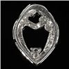 Image 2 : 0.9 DWT 14 KT Wht Gold Heart Mom Pendant w/
