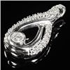 Image 3 : 1.1 DWT 10 KT Wht Gold Pendant w/ Diamond Lining