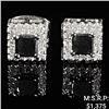 Image 1 : 0.7 DWT 10 KT Wht Gold w/ Diamonds & Gem Earrings