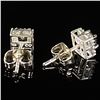 Image 2 : 0.7 DWT 10 KT Wht Gold w/ Diamonds & Gem Earrings
