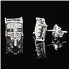 Image 2 : 0.9 DWT 14 KT Wht Gold w/ Diamonds Earrings