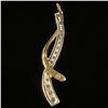 Image 2 : 1 DWT 10 KT Wht Gold Pendant w/ Diamond Lining