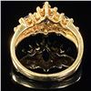 Image 2 : 2.2 DWT 14 KT Gold w/ Diamonds & Gems Ring Sz: 5