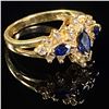 Image 3 : 2.2 DWT 14 KT Gold w/ Diamonds & Gems Ring Sz: 5