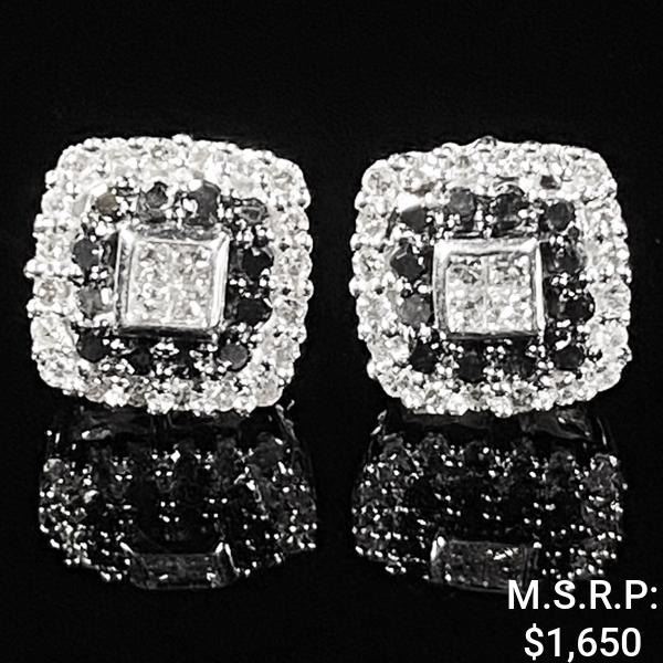 1.2 DWT 10 KT Wht Gold w/ Diamonds & Gems