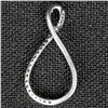 Image 2 : 0.4 DWT 10 KT Wht Gold Pendant w/ Diamond Lining