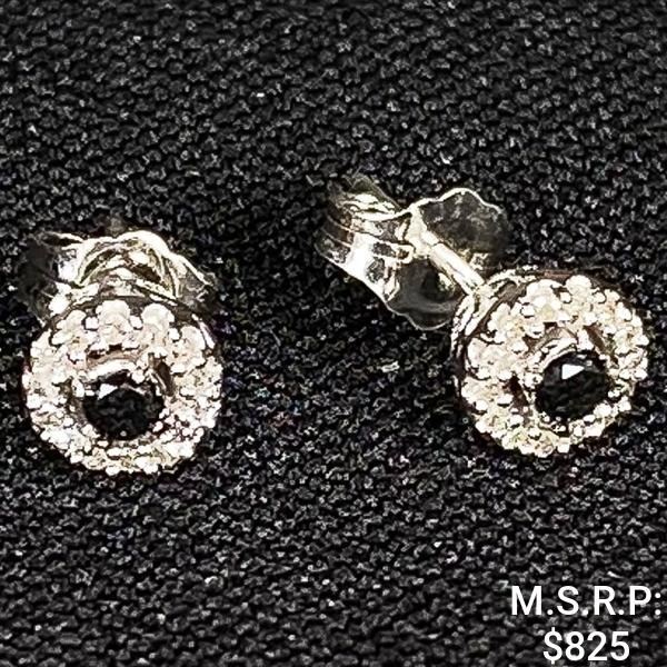 0.7 DWT 10 KT Wht Gold w/ Diamonds & Gems