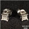 Image 1 : 0.7 DWT 14 KT Wht Gold w/ Diamonds Earrings