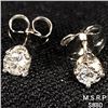 Image 1 : 0.4 DWT 14 KT Wht Gold w/ Diamonds Earrings