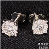 Image 1 : 0.8 DWT 14 KT Wht Gold w/ Diamonds Earrings