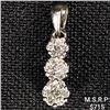 Image 1 : 0.7 DWT 4 KT Wht Gold Pendant w/ Diamonds