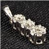 Image 3 : 0.7 DWT 4 KT Wht Gold Pendant w/ Diamonds