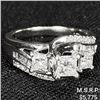 Image 1 : 3.1 DWT 14 KT Wht Gold w/ Diamond Ring Sz:5.5