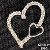 Image 1 : 1.1 DWT 10 KT Wht Gold Heart Pendant w/ Diamond