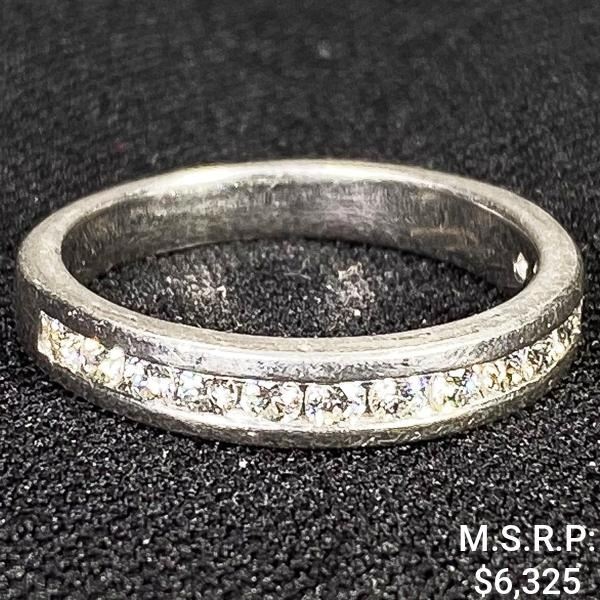 4.2 DWT Plt w/ Diamond Ring Sz: 7.5