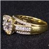 Image 2 : 3.5 DWT 10 KT Gold w/ Diamond Ring Sz: 6