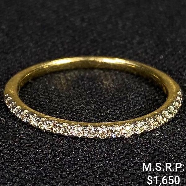 0.7 DWT 10 KT Gold w/ Diamond Ring Sz: 7