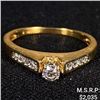 Image 1 : 2 DWT 14 KT Gold w/ Diamond Ring Sz: 9
