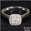 Image 1 : 1.5 DWT 10 KT Wht Gold w/ Diamonds Ring Sz: 6.5
