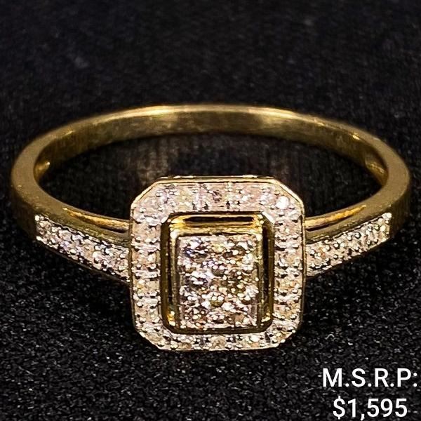 1.7 DWT 14 KT Gold w/ Diamond Ring Sz:10.5