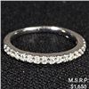 Image 1 : 1.1 DWT 14 KT Wht Gold w/ Diamond Ring Sz:5