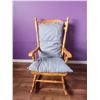 Image 1 : Wooden Rocking Chair With Cushions