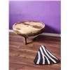 Image 1 : Large Skin Drum with Zebra Print Seat
