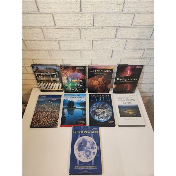 National Geographic Hard Cover Books x9