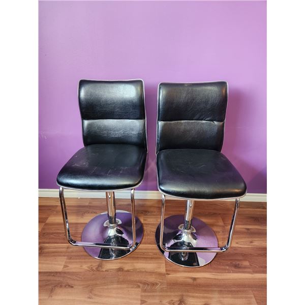 Swivel High Back Barstools with Foot Rest