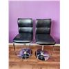 Image 1 : Swivel High Back Barstools with Foot Rest