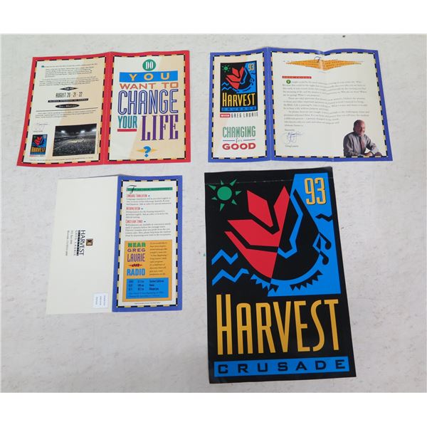 Qty 3 Harvest Crusade Change Your Life Programs & Poster