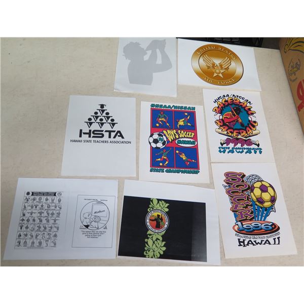 Qty 8 Promotions:  HSTA, U.S. Air Force, Baseball Championship 1996, Boys Soccer, etc