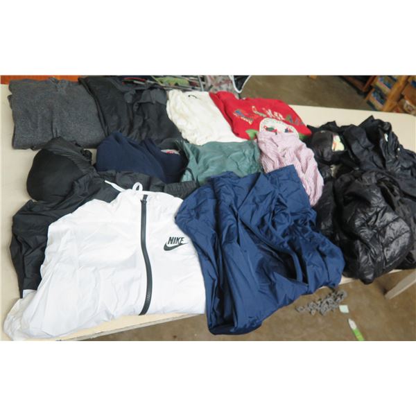 Multiple Jackets & Shirts: Turfer, CK, Old Navy, Nike, Under Armour, etc