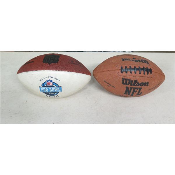 Qty 2 Footballs: Pro Bowl 2008 & Wilson NFL Soft-Comp